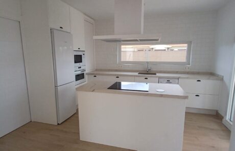 cocina con camapana en isla